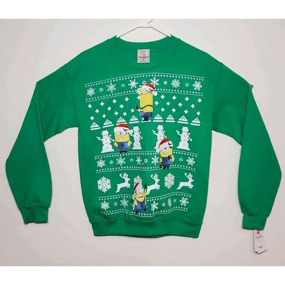 DESPICABLE ME CHRISTMAS SWEATER HYBRID APPAREL SIZE SMALL CHEST 19 INCHES